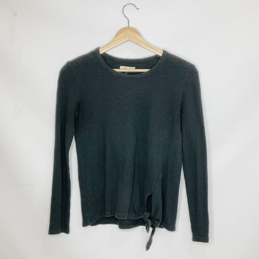 Top Long Sleeve By Madewell In Black, Size: Xxs