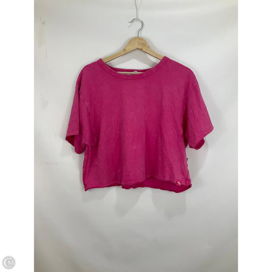 Athletic Top Short Sleeve By Joy Lab In Pink, Size: L