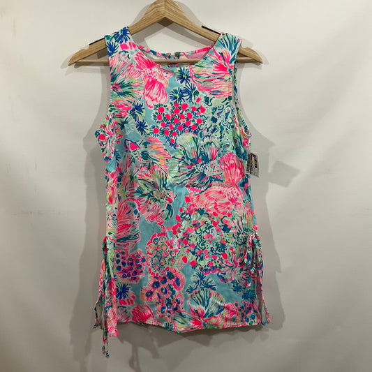 Top Sleeveless By Lilly Pulitzer In Tropical Print, Size: S