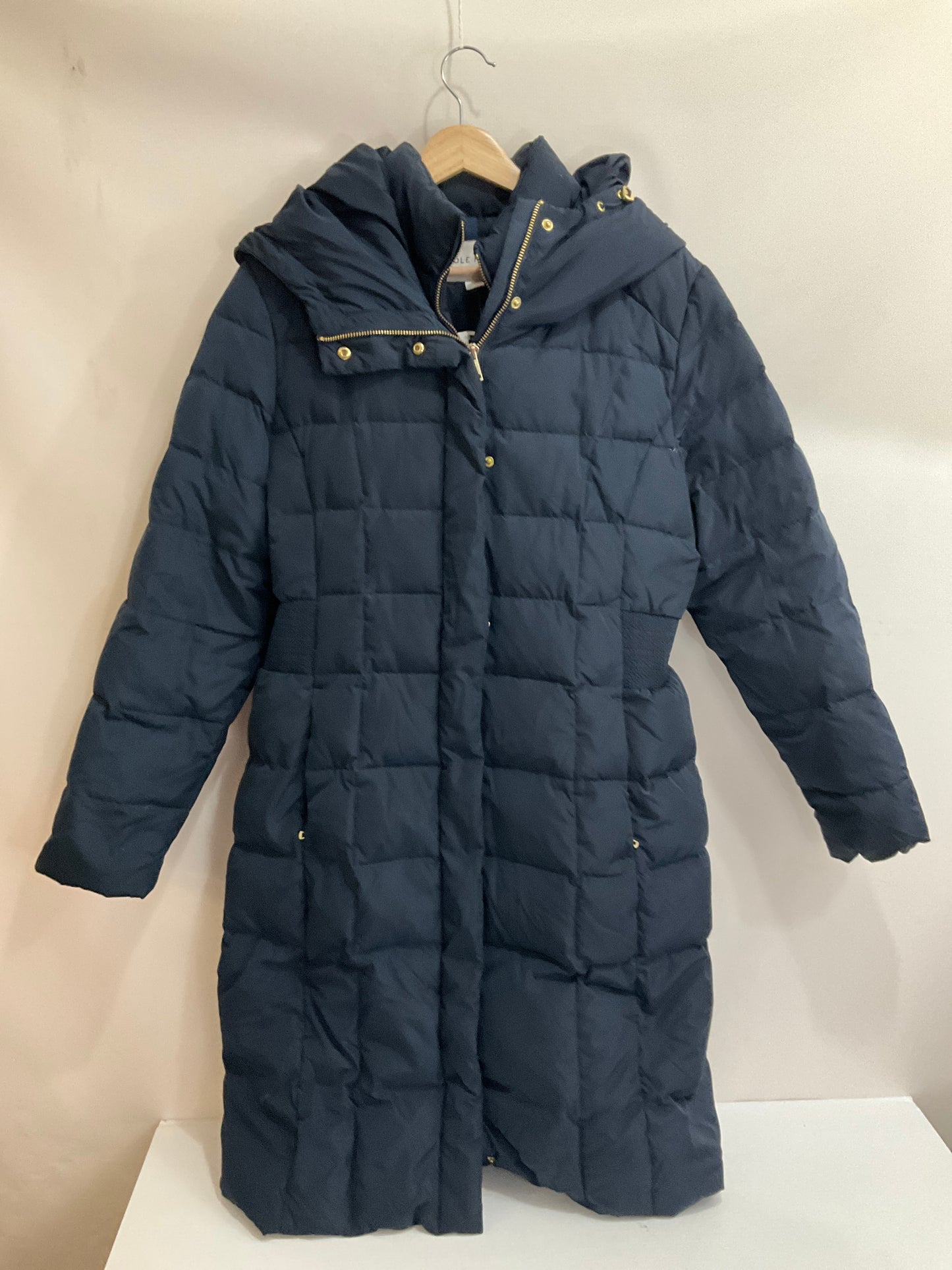 Coat Parka By Cole-haan In Navy, Size: L