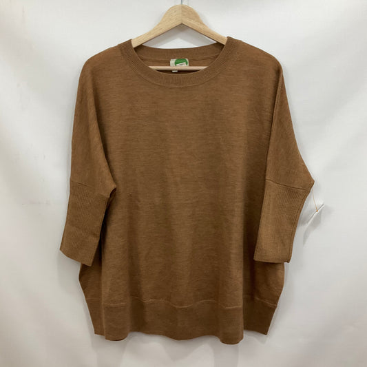 Sweater Short Sleeve By Anthropologie In Tan, Size: S