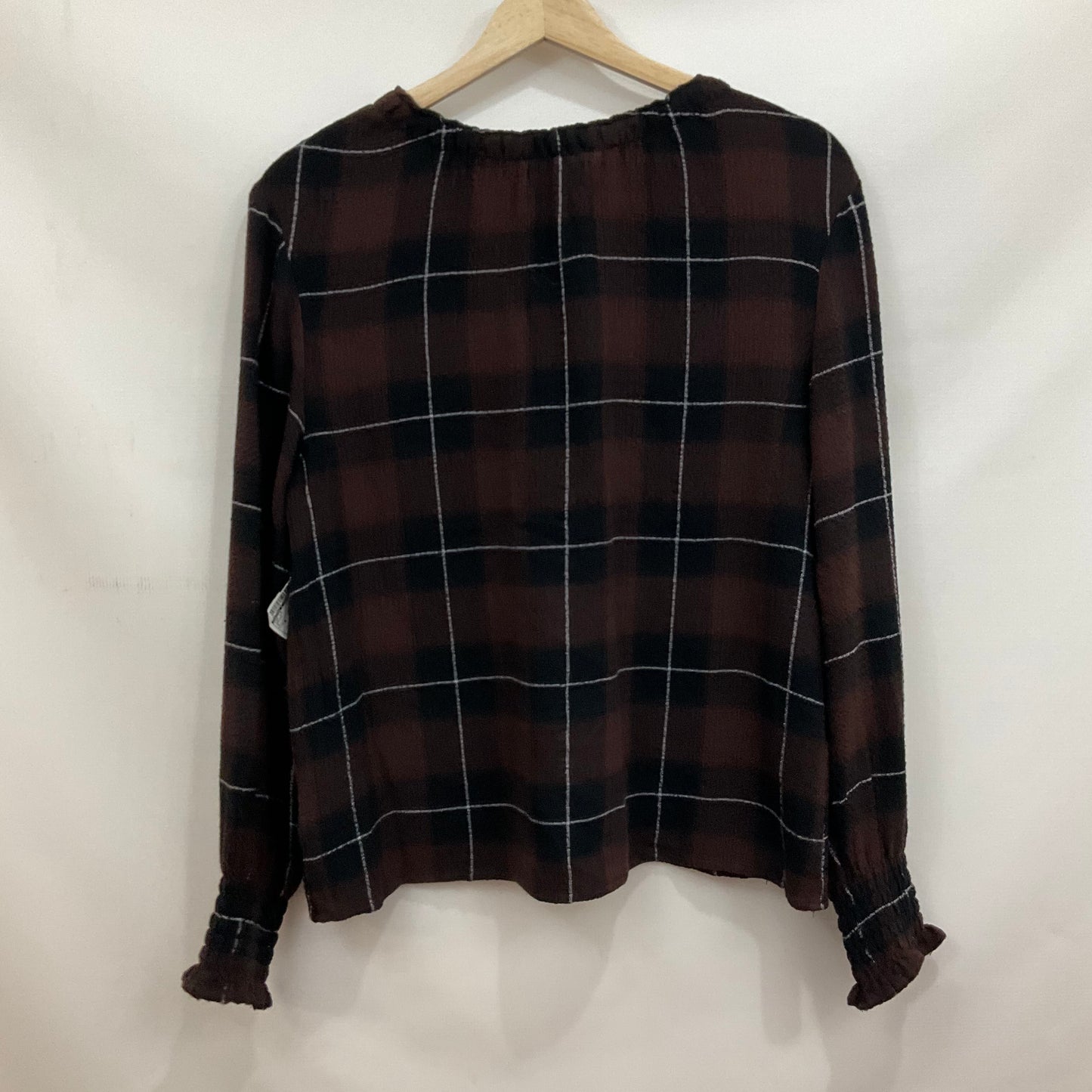 Top Long Sleeve By Cloth & Stone In Brown, Size: S