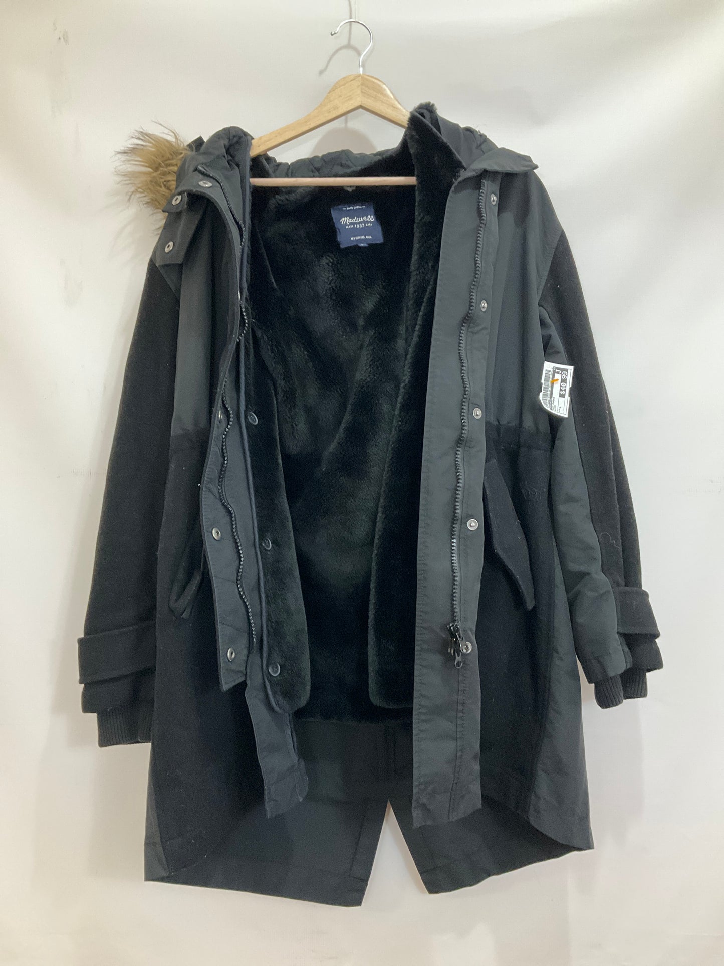 Coat Parka By Madewell In Black, Size: L