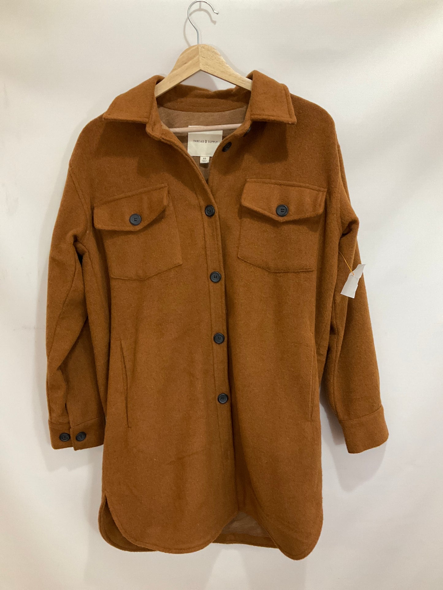 Jacket Shirt By Thread And Supply In Tan, Size: Xs