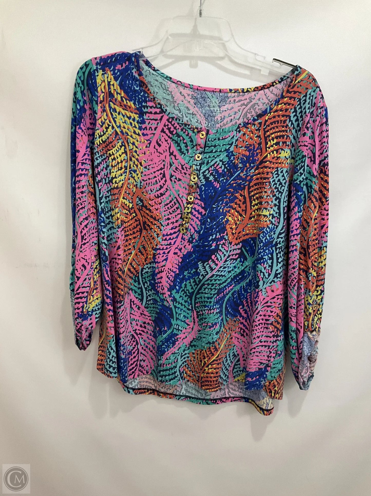 Top Long Sleeve By Lilly Pulitzer In Blue, Size: Xl