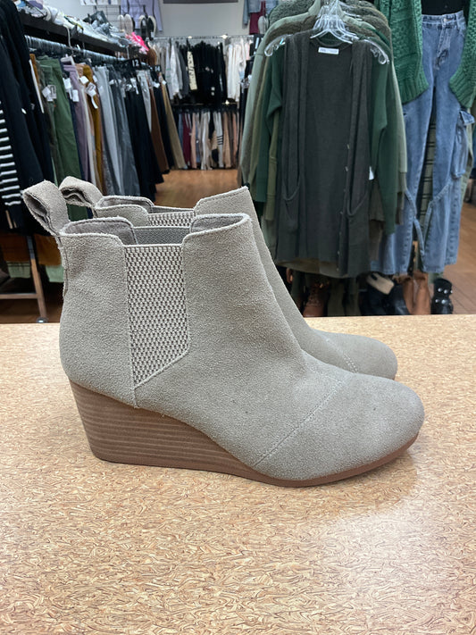 Suede booties by TOMS size 8.5