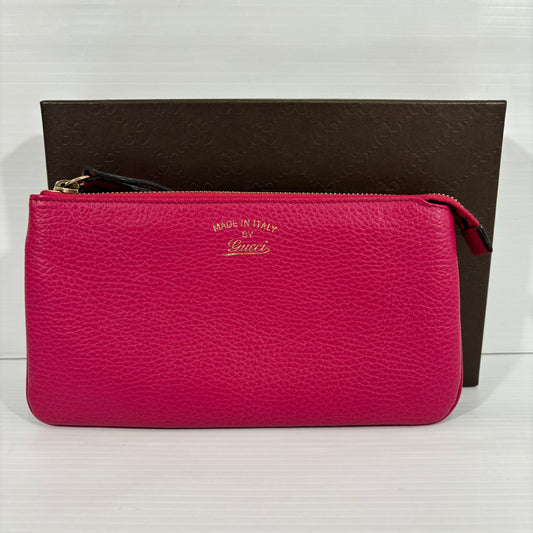 Wristlet Luxury Designer By Gucci In Pink, Size:Medium