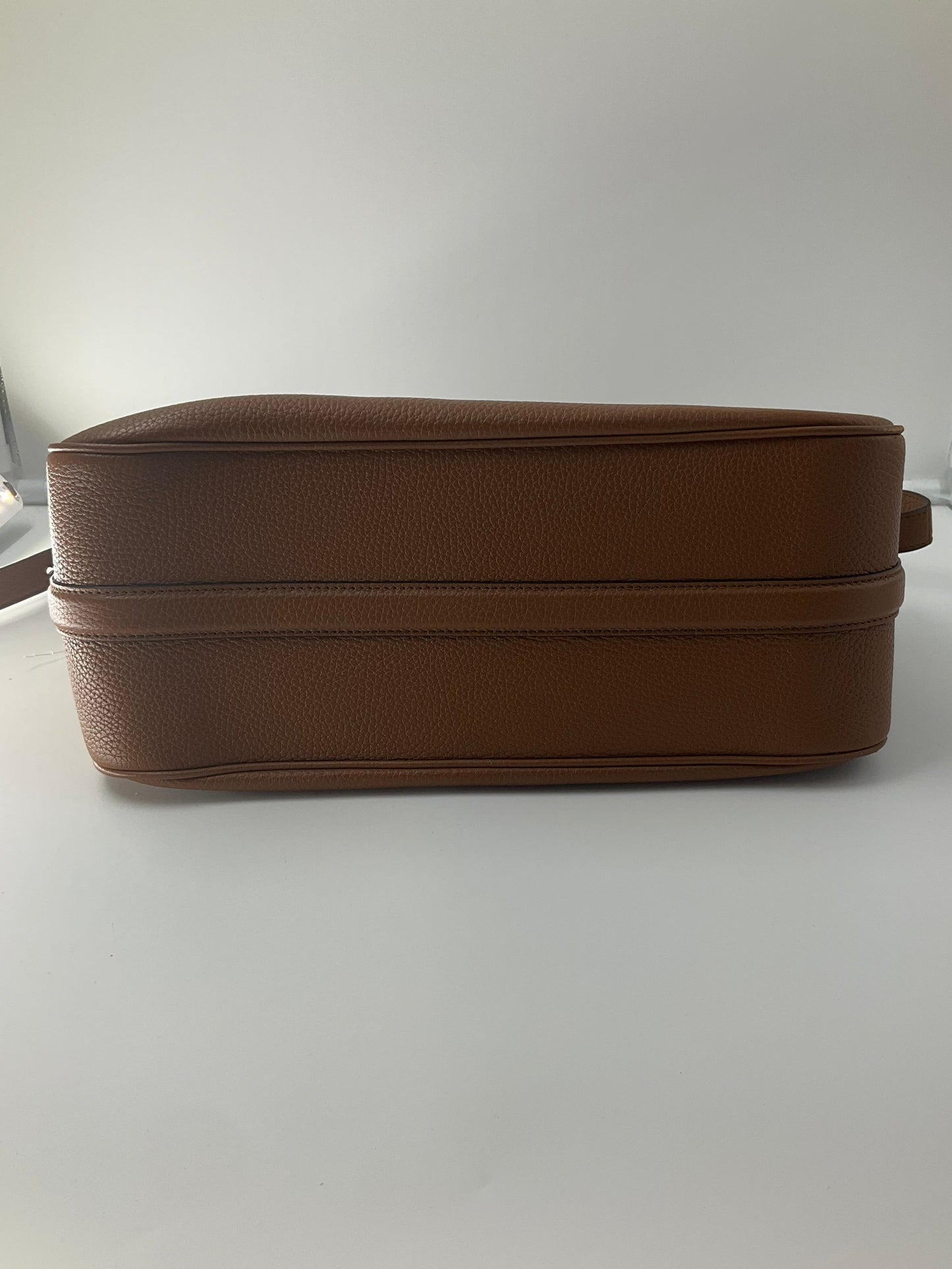 Gucci Half Horsebit Shoulder Bag In Brown Leather, Size: Medium