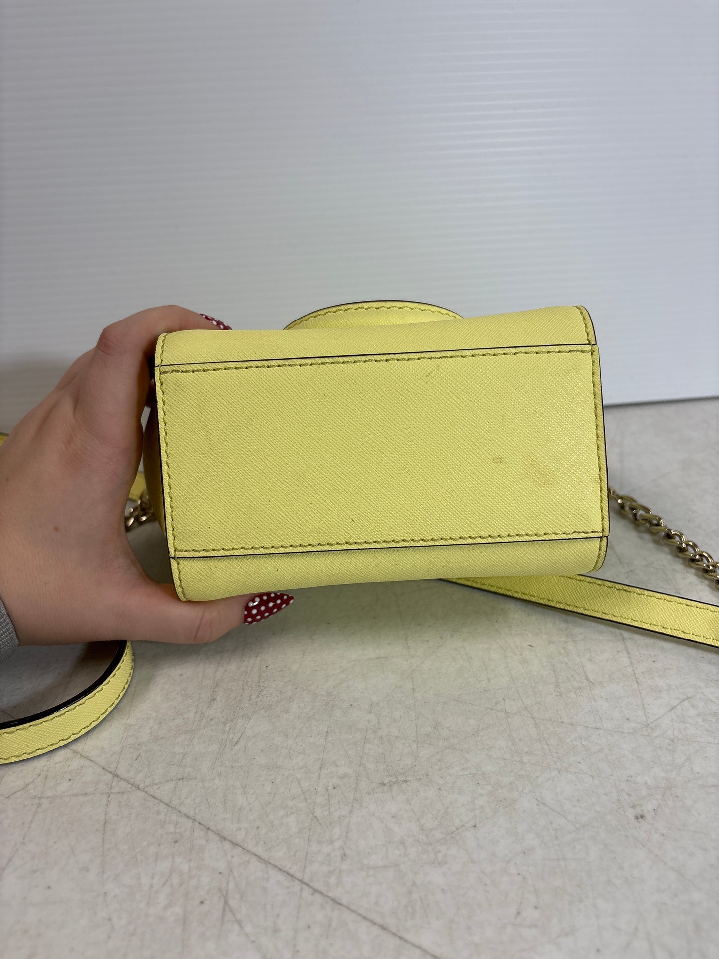 Crossbody Designer By Kate Spade In Yellow, Size:Small