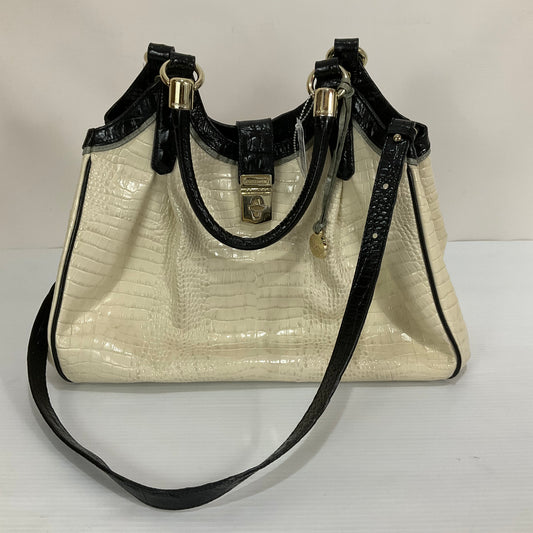 Handbag Designer By Brahmin In Cream, Size:Medium