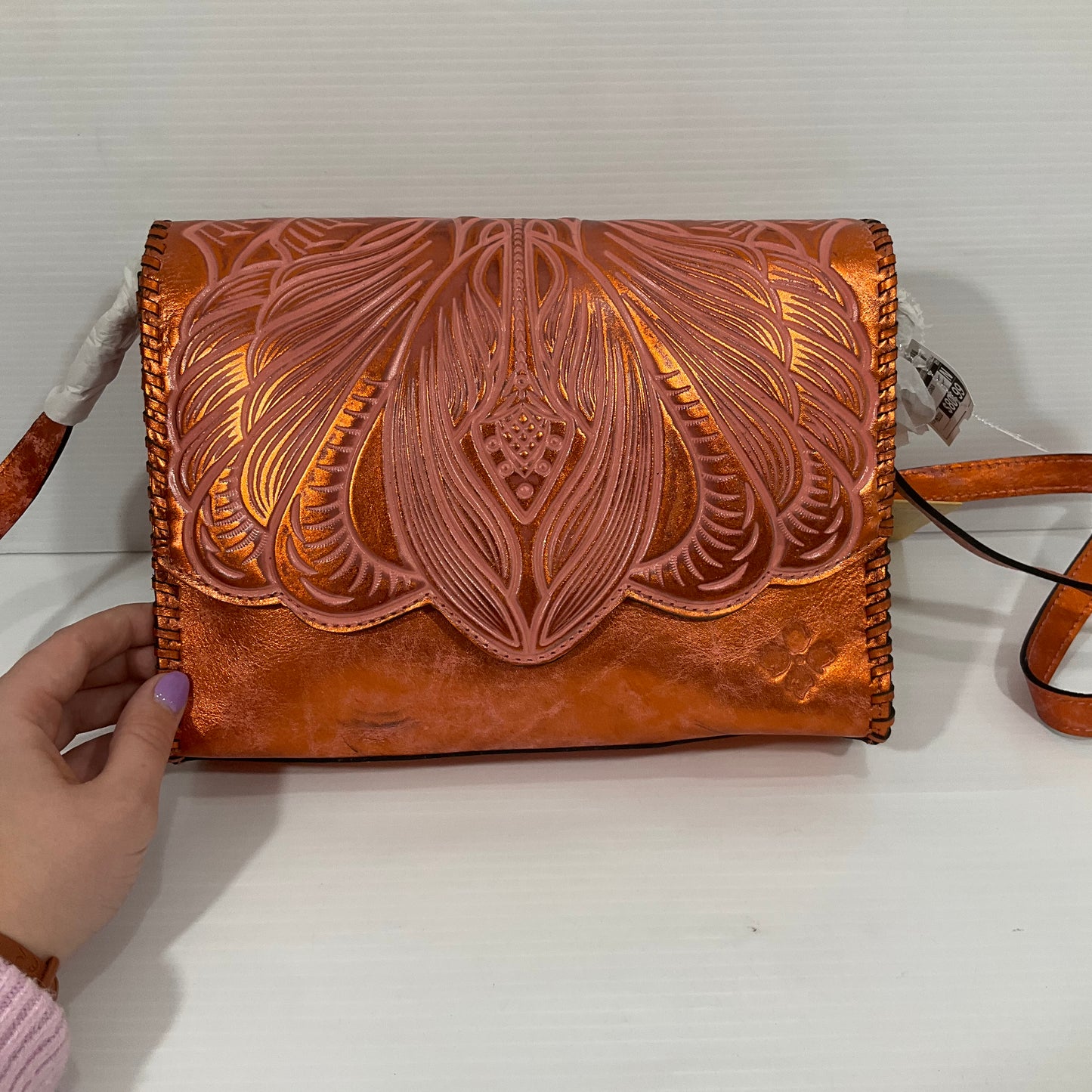 Crossbody Designer By Patricia Nash In Orange, Size:Medium