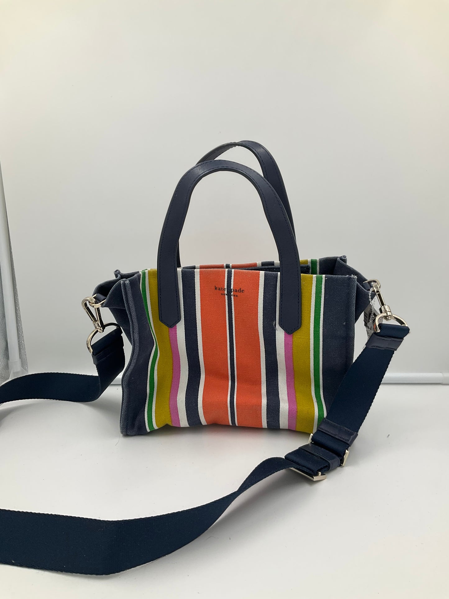 Crossbody Designer By Kate Spade In Striped Pattern, Size:Small