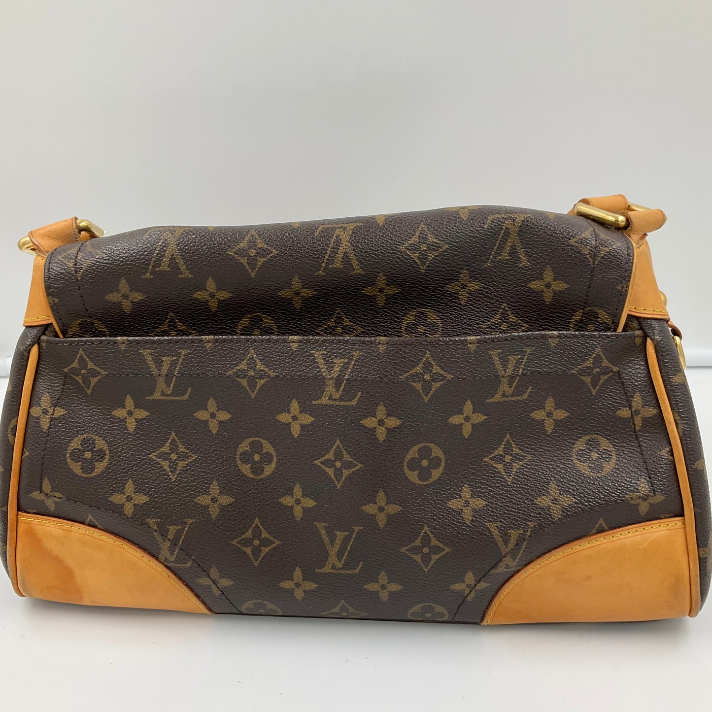 Handbag Luxury Designer By Louis Vuitton In Brown, Size:Medium