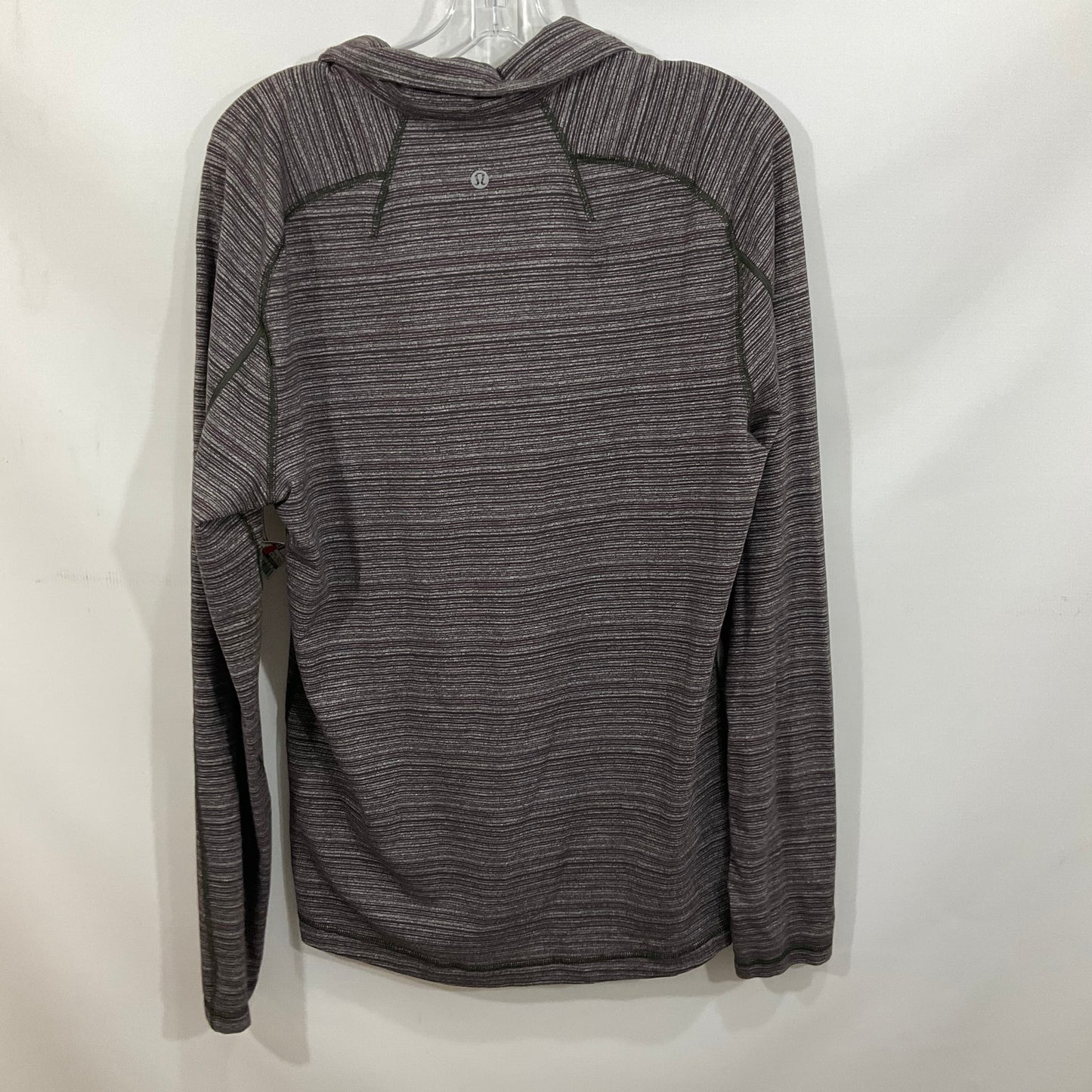 ATHLETIC TOP LS COLLAR by LULULEMON In STRIPED PATTERN, Size: L