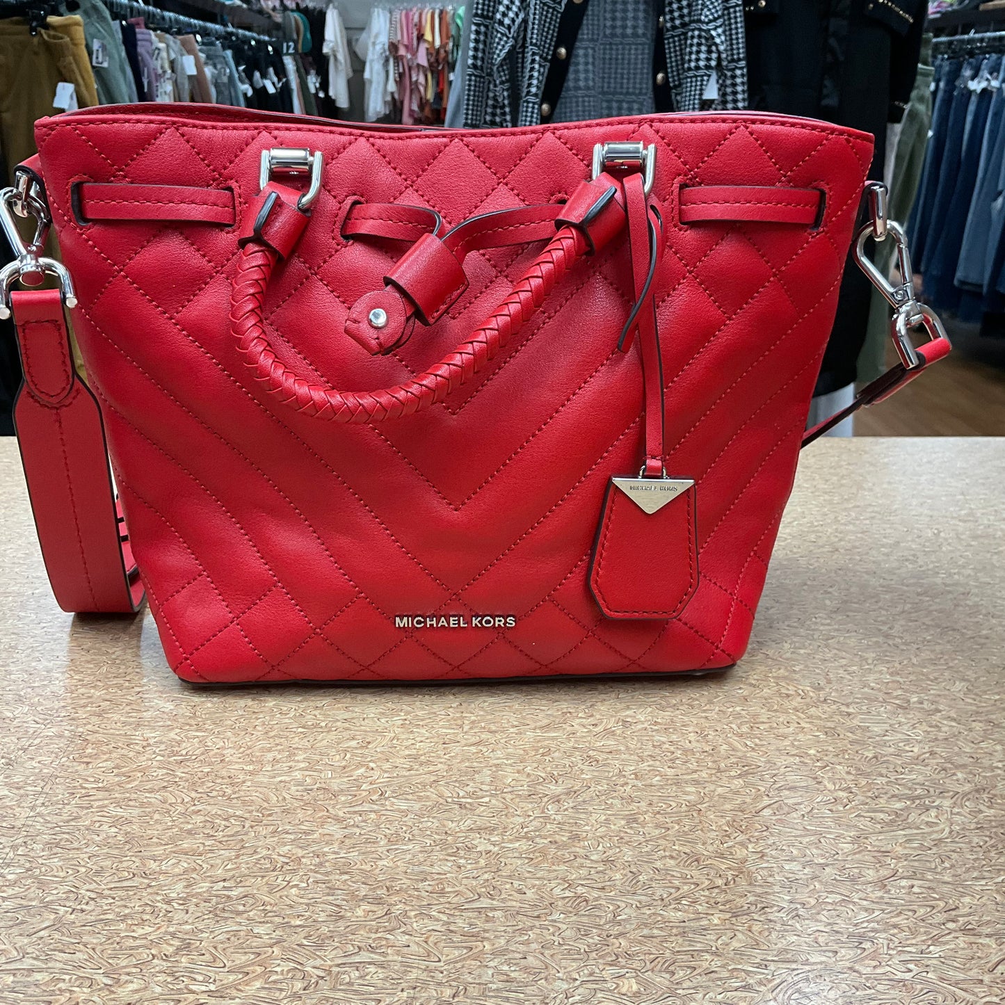 Crossbody Designer By Michael Kors In Red, Size:Medium