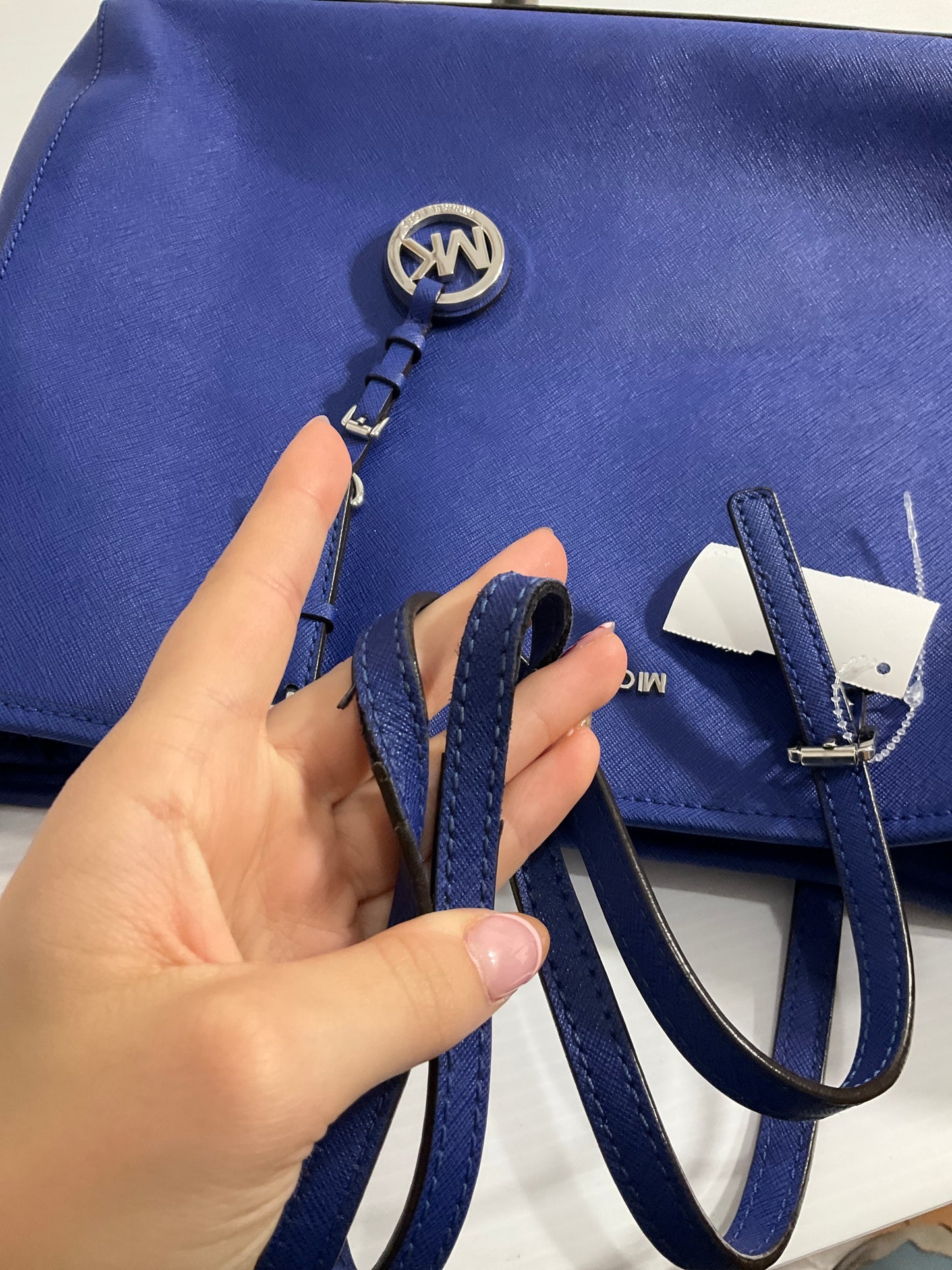 Handbag Designer By Michael Kors In Blue, Size:Medium