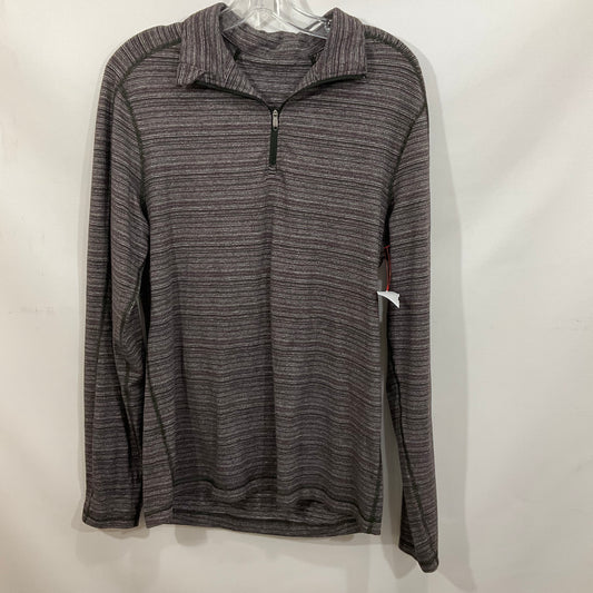 ATHLETIC TOP LS COLLAR by LULULEMON In STRIPED PATTERN, Size: L