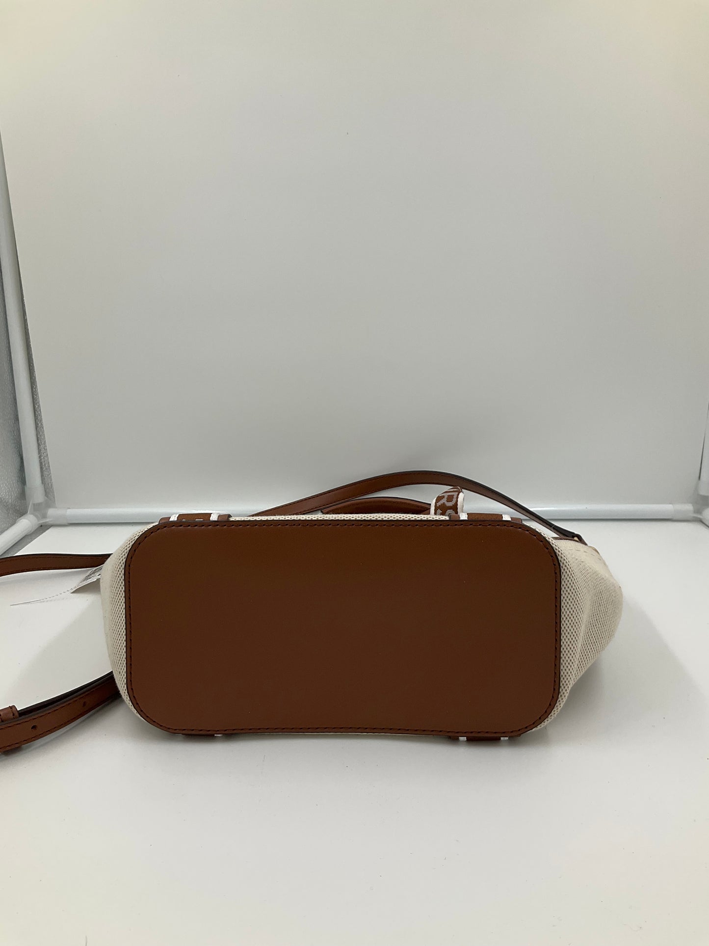 Crossbody Designer By Michael Kors In Brown & Cream, Size:Small