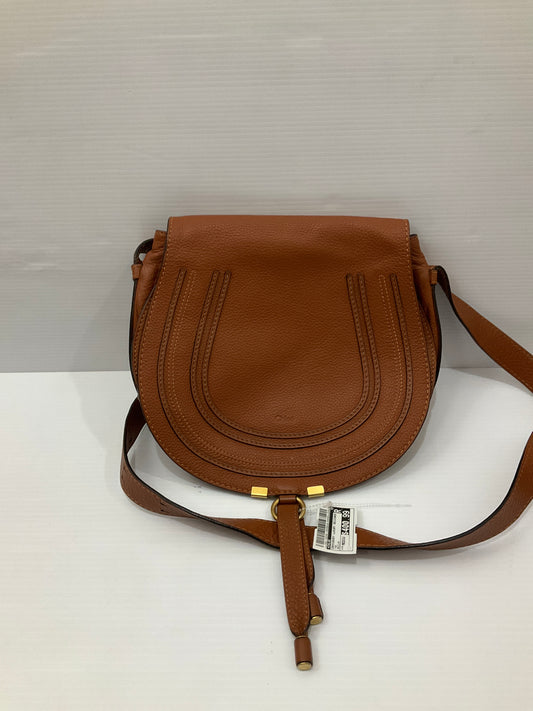 Crossbody Luxury Designer By Chloe In Tan, Size:Medium