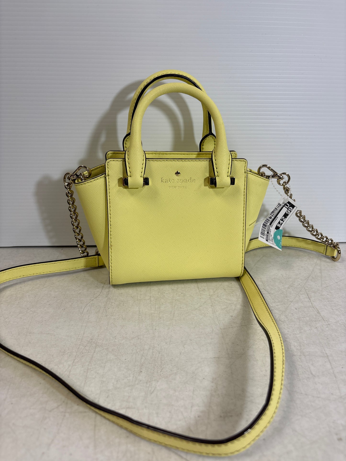 Crossbody Designer By Kate Spade In Yellow, Size:Small