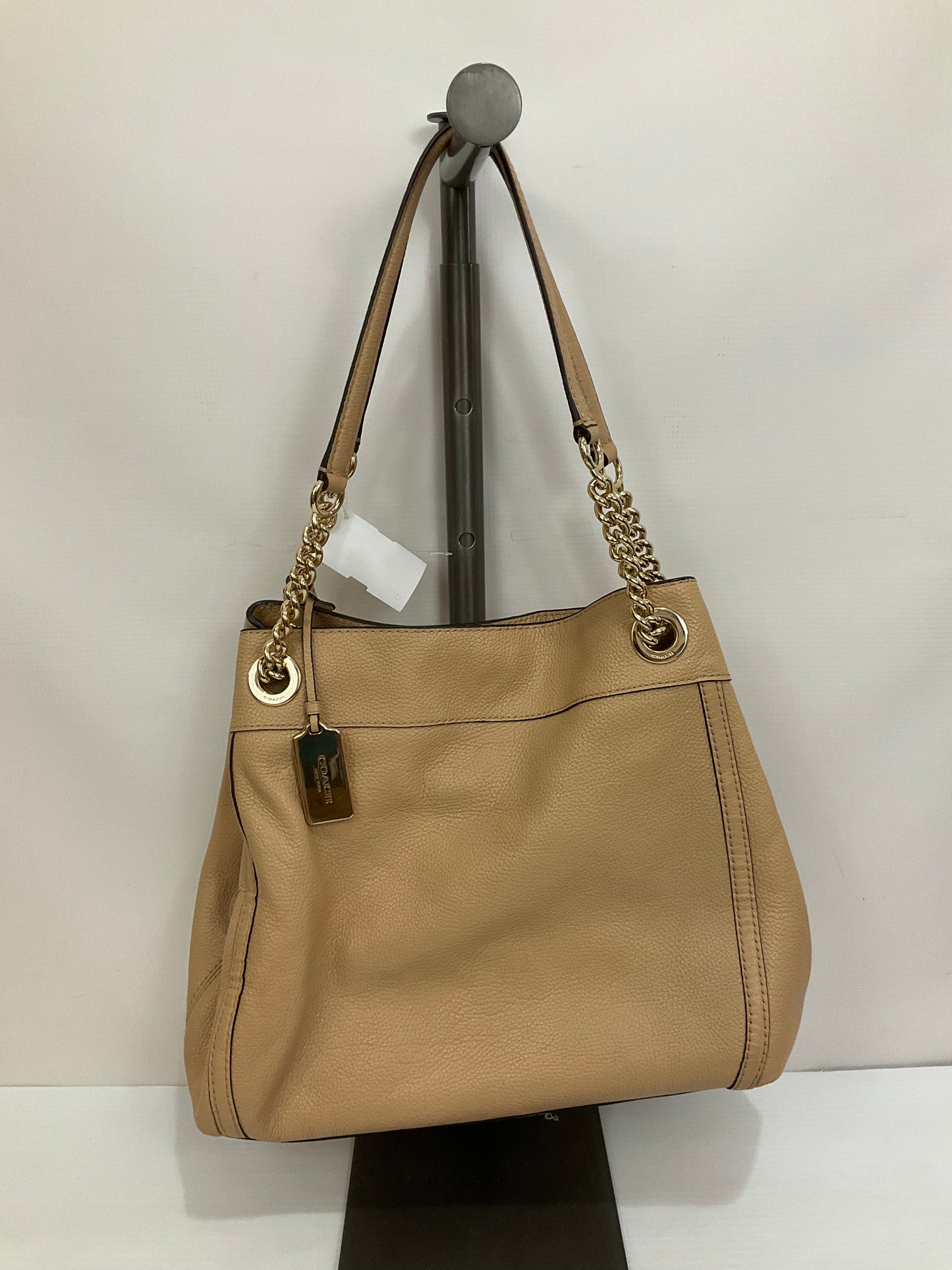 Handbag Designer By Coach In Tan, Size:Large