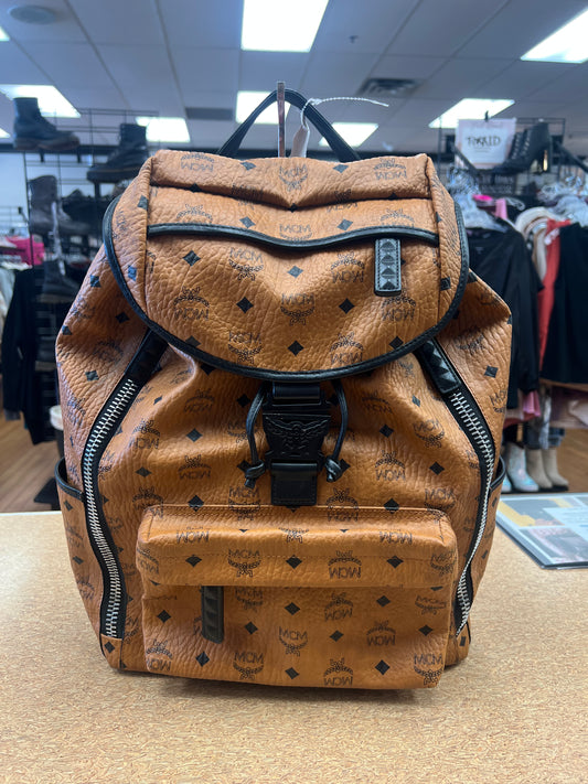 BACKPACK LUXURY DESIGNER by MCM In BROWN, Size: LARGE