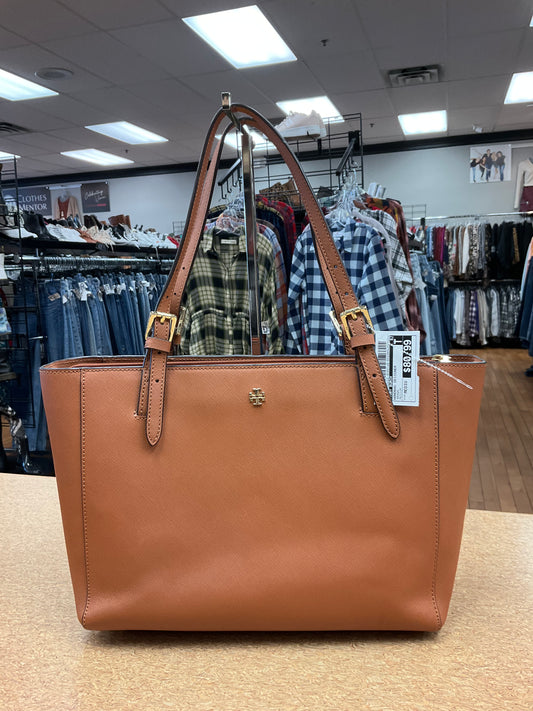 Handbag Designer By Tory Burch In Brown, Size:Medium