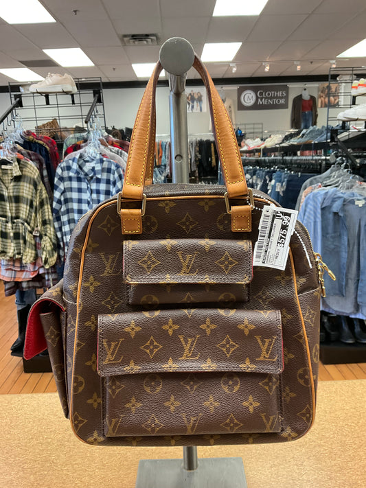 Handbag Luxury Designer By Louis Vuitton In Brown, Size:Medium