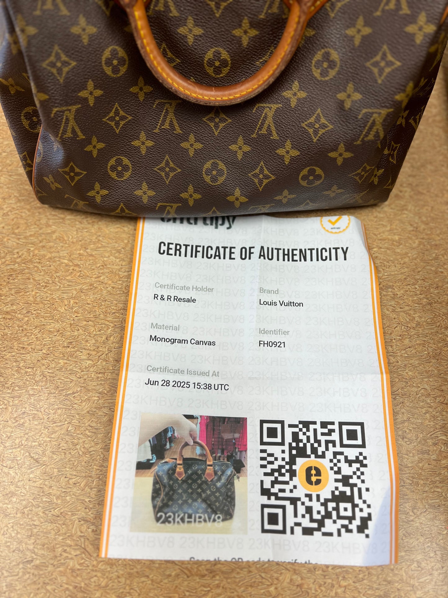 Handbag Luxury Designer By Louis Vuitton In Brown, Size:Medium
