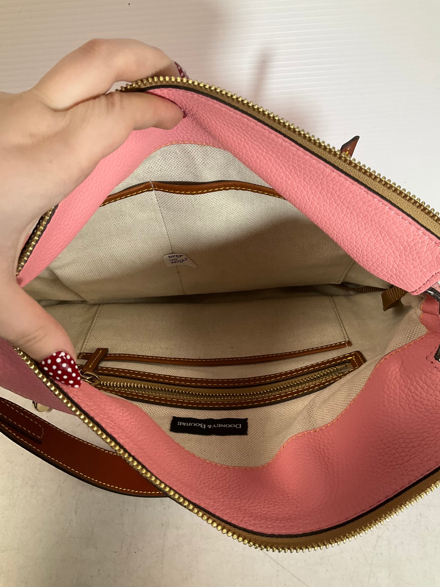 Handbag Designer By Dooney And Bourke In Pink, Size:Large
